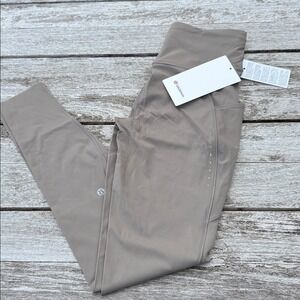 Lululemon Fast and Free High-Rise Tight 28" 5 Pocket Warm Ash Grey Size 8 NWT